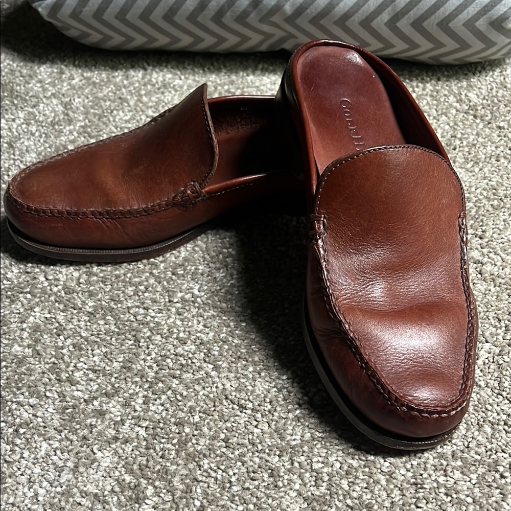 Cole Haan Brown Leather Slip-On Loafers